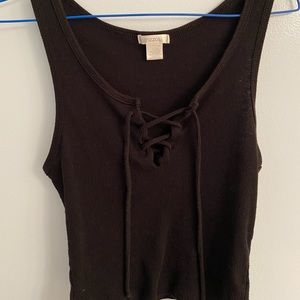 Lace up tank top